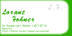 lorant hohner business card